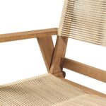 COFFEE Living Πολυθρόνα Καθιστικού Βεράντας - Κήπου, Ακακία Φυσικό-Rope Wicker Μπεζ 66x71x84cm - Image 15