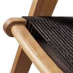 COFFEE Living Καναπές 2θέσιος Καθιστικού Βεράντας-Κήπου, ΑκακίαΦυσικό-Rope Wicker Μαύρο 119x71x84cm - Image 12