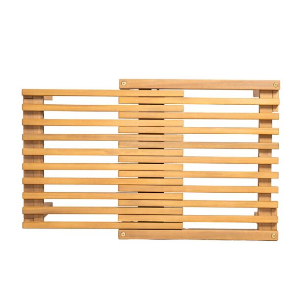 COZY Τραπεζάκι Βοηθητικό Βεράντας-Κήπου, Επεκτεινόμενο Ακακία Φυσικό 50+30x50 H.40cm - Image 11