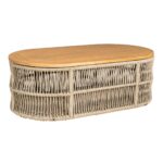 MARK Set Σαλόνι Κήπου 4τεμ, Acacia Φυσικό, Μαξιλάρια Μπεζ Rope Wicker Μπεζ 2 Πολυθρ+1 Καναπ+1 Τραπεζάκι - Image 15