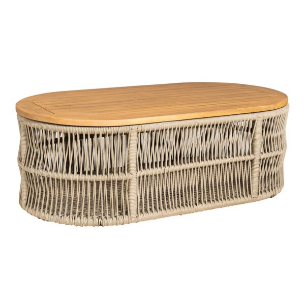 MARK Set Σαλόνι Κήπου 4τεμ, Acacia Φυσικό, Μαξιλάρια Μπεζ Rope Wicker Μπεζ 2 Πολυθρ+1 Καναπ+1 Τραπεζάκι - Image 15