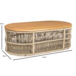 MARK Set Σαλόνι Κήπου 4τεμ, Acacia Φυσικό, Μαξιλάρια Μπεζ Rope Wicker Μπεζ 2 Πολυθρ+1 Καναπ+1 Τραπεζάκι - Image 20