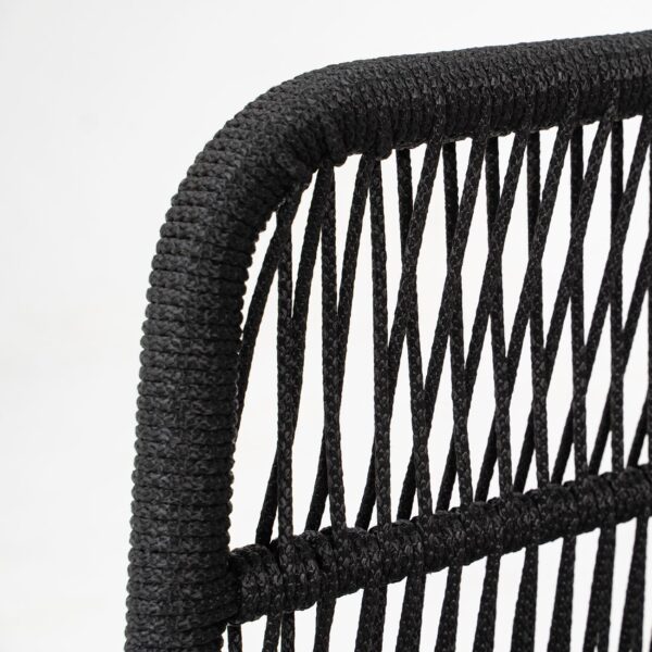 MARK Set Σαλόνι Κήπου 4 τεμαχίων Acacia Φυσικό, Rope Wicker Μαύρο, Μαξιλάρια Μπεζ 2 Πολυθρόνες+Καναπές+Τραπεζάκι - Image 16