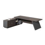 MASTER Γραφείο Αριστερή Γωνία, Απόχρωση Grey Walnut 180x90x75/180x50x62cm - Image 6