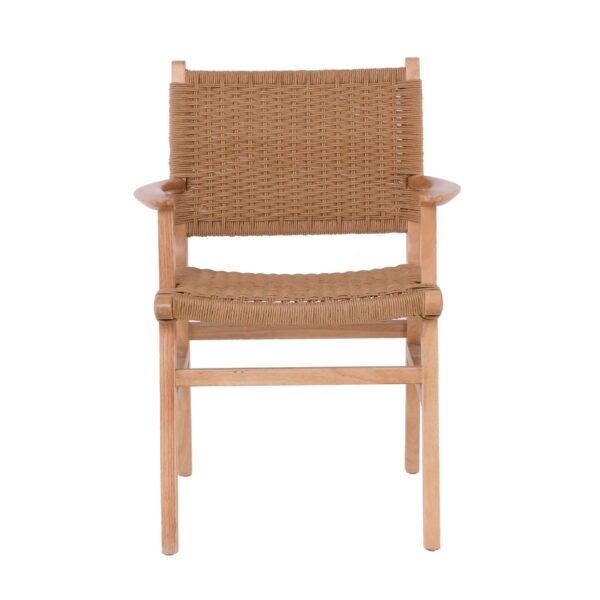 COMO Πολυθρόνα Τραπεζαρίας Φυσικό, Κάθισμα Paper Rope 63x59x86cm - Image 11
