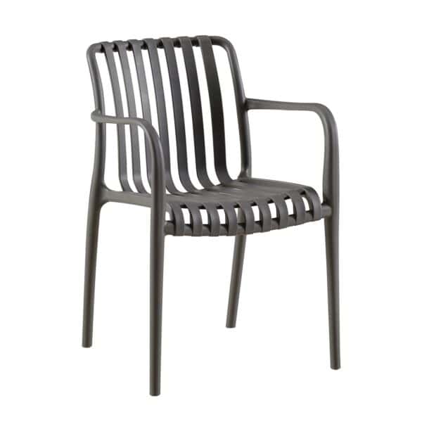 MODA-N Πολυθρόνα Στοιβαζόμενη PP, Στοιβαζόμενη Απόχρωση Γκρι 56x57x81cm - Image 5