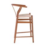 LIMA Σκαμπό BAR, Ξύλο Οξιά, Καρυδί, Κάθισμα Paper Rope Φυσικό (ύψος καθ.67cm) 55x53x67/98cm - Image 9