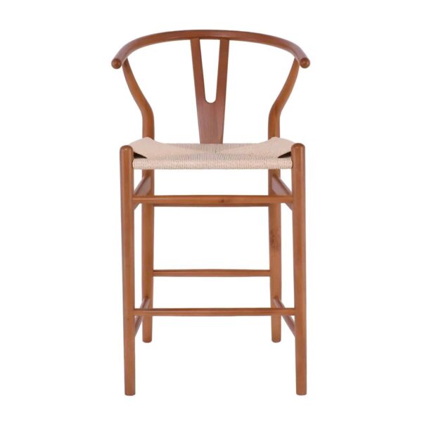 LIMA Σκαμπό BAR, Ξύλο Οξιά, Καρυδί, Κάθισμα Paper Rope Φυσικό (ύψος καθ.67cm) 55x53x67/98cm - Image 11