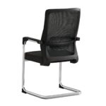 VISITOR Πολυθρόνα Γραφείου Επισκέπτη Χρώμιο, Mesh Μαύρο 57x58x101cm - Image 6