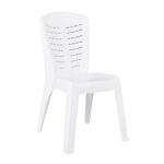 CLEO Καρέκλα Τραπεζαρίας Κήπου Στοιβαζόμενη, PP Απόχρωση Άσπρο 50x53x89cm - Image 5