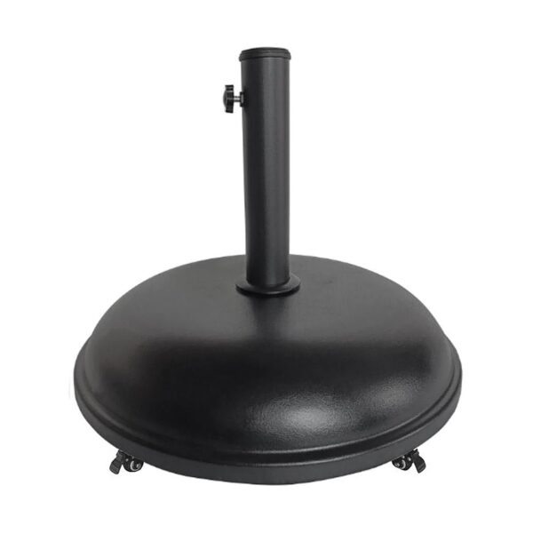 ΒΑΣΗ ομπρέλας Τσιμέντο/Μέταλλο Απόχρωση Μαύρο, με ρόδες Φ50 H.13,5cm (35 Kg) - Image 4