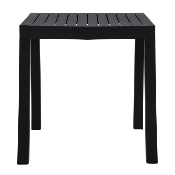 DALTON Τραπέζι Κήπου-Βεράντας Μέταλλο Βαφή Μαύρο, PP-UV Μαύρο 72x72x74cm - Image 9