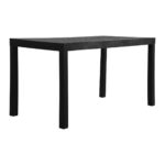 DALTON Τραπέζι Κήπου-Βεράντας Μέταλλο Βαφή Μαύρο, PP-UV Μαύρο 141x70x74cm - Image 7