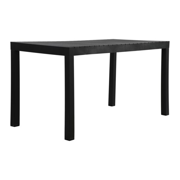 DALTON Τραπέζι Κήπου-Βεράντας Μέταλλο Βαφή Μαύρο, PP-UV Μαύρο 141x70x74cm - Image 7