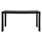 DALTON Τραπέζι Κήπου-Βεράντας Μέταλλο Βαφή Μαύρο, PP-UV Μαύρο 141x70x74cm - Image 8