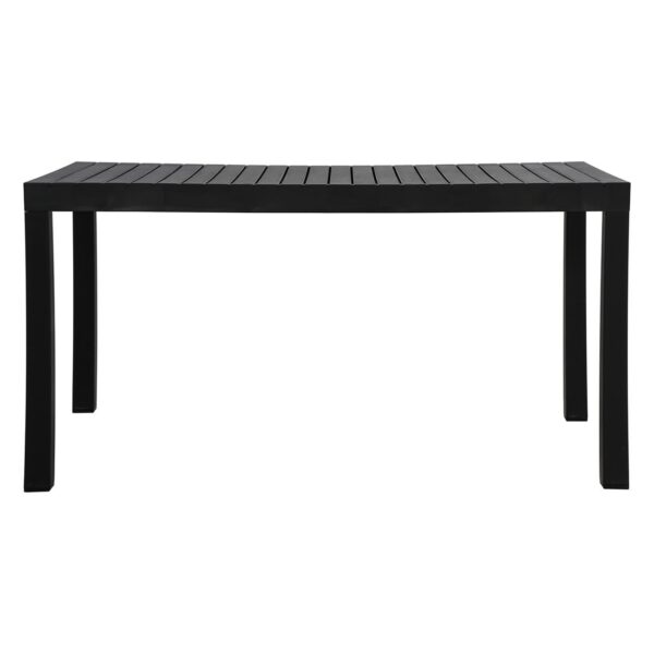 DALTON Τραπέζι Κήπου-Βεράντας Μέταλλο Βαφή Μαύρο, PP-UV Μαύρο 141x70x74cm - Image 8