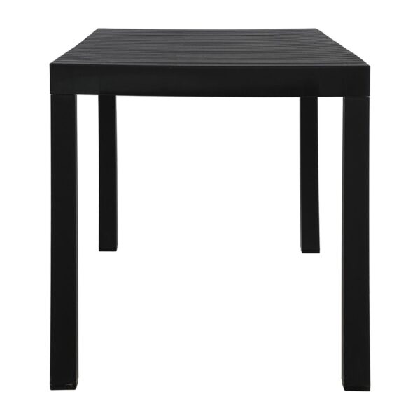 DALTON Τραπέζι Κήπου-Βεράντας Μέταλλο Βαφή Μαύρο, PP-UV Μαύρο 141x70x74cm - Image 9