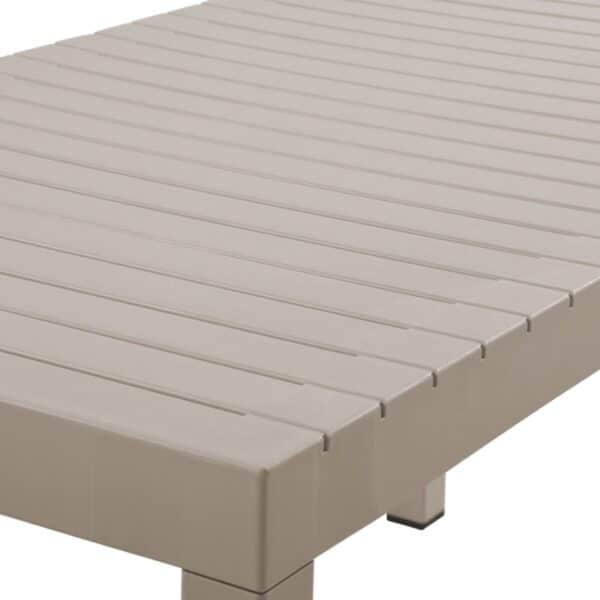 DALTON Τραπέζι Κήπου-Βεράντας Μέταλλο Βαφή Γκρι, PP-UV Γκρι 141x70x74cm - Image 8