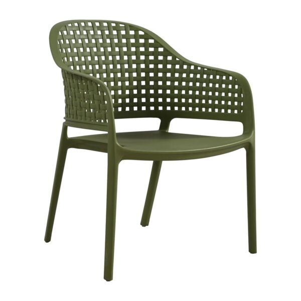 MALAGA Set Σαλόνι Κήπου PP-UV Πράσινο: Καναπές + 2 Πολυθρόνες + Τραπεζάκι Τραπεζάκι+Καναπέ+2 Πολυθρόνες - Image 9