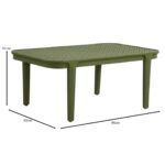 MALAGA Set Σαλόνι Κήπου PP-UV Πράσινο: Καναπές + 2 Πολυθρόνες + Τραπεζάκι Τραπεζάκι+Καναπέ+2 Πολυθρόνες - Image 15