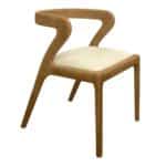 AVERY Καρέκλα Τραπεζαρίας, Απόχρωση Φυσικό, Pu Εκρού 50x55x72cm - Image 4