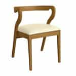 FRANKY Καρέκλα Τραπεζαρίας, Απόχρωση Φυσικό, Pu Εκρού 50x52x71cm - Image 4