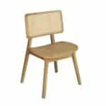 LORIAN Καρέκλα Τραπεζαρίας, Απόχρωση Φυσικό 48x54x82cm - Image 4