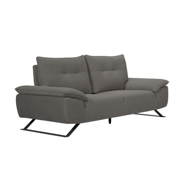 SELENA Καναπές 2-θέσιος Σαλονιού - Καθιστικού, Ύφασμα Γκρι, Μεταφερόμενη πλάτη 193x99/115x95cm - Image 5