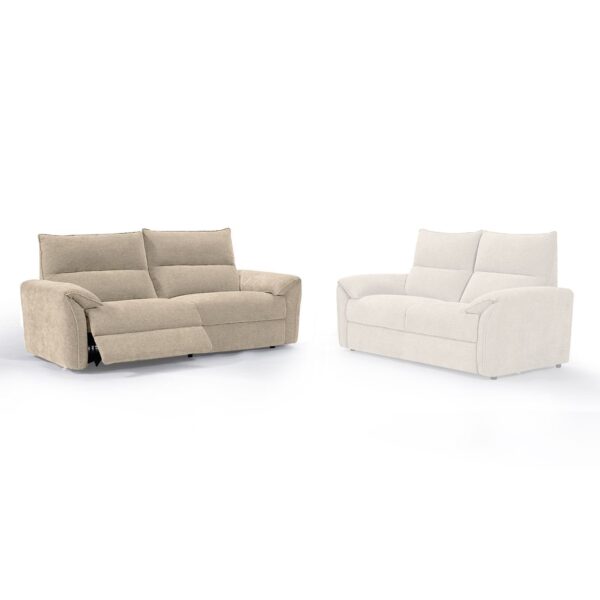 DALLAS Relax Καναπές 3-θέσιος Σαλονιού - Καθιστικού, Ύφασμα Μπεζ 205x95x98cm - Image 10
