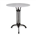 ΤΡΑΠΕΖΙ Sintered Stone-Μαντέμι Τρίνυχο, Επιφάνεια 11mm Απόχρωση White Marble Φ60  H73,5cm - Image 4