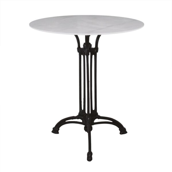 ΤΡΑΠΕΖΙ Sintered Stone-Μαντέμι Τρίνυχο, Επιφάνεια 11mm Απόχρωση White Marble Φ60  H73,5cm - Image 4