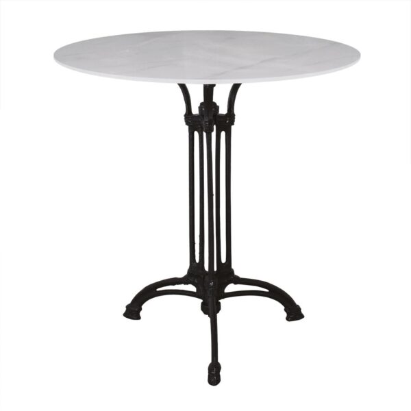 ΤΡΑΠΕΖΙ Sintered Stone-Μαντέμι Τρίνυχο, Επιφάνεια 11mm Απόχρωση White Marble Φ70  H73,5cm - Image 4