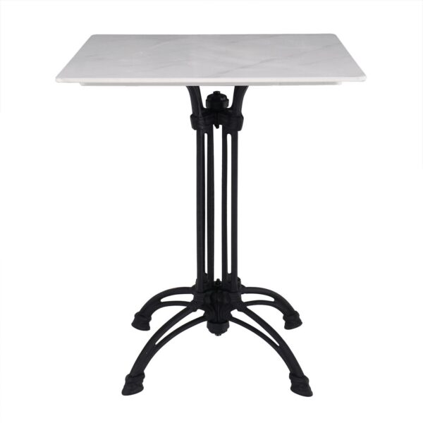 ΤΡΑΠΕΖΙ Sintered Stone-Μαντέμι Τετράνυχο, Επιφάνεια 11mm Απόχρωση White Marble 60x60  H73,5cm - Image 4