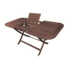 EASY Τραπέζι Επεκτ/νο Πτυσ/νο Ξύλο Acacia 120+40x80 H.74cm - Image 3