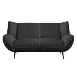 EMERALD Καναπές 2-θέσιος Σαλονιού - Καθιστικού, Ύφασμα Κοτλέ Ανθρακί 172x88x82cm - Image 3