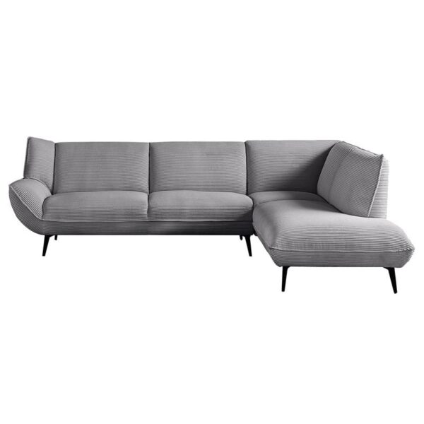 EMERALD Καναπές Σαλονιού Αριστερή Γωνία, Ύφασμα Κοτλέ Γκρι 274x203x82cm H.88cm - Image 4