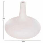 ΕΠΙΤΡΑΠΕΖΙΟ ΔΙΑΚΟΣΜΗΤΙΚΟ ΒΑΖΟ DENI HM4663.02M FIBER CEMENT ΣΕ ΛΕΥΚΟ--Φ30x29.5Υεκ - Image 2