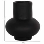 ΕΠΙΤΡΑΠΕΖΙΟ ΔΙΑΚΟΣΜΗΤΙΚΟ ΒΑΖΟ LEMA HM4664.01S ΤΕΡΑΚΟΤΑ ΣΕ ΜΑΥΡΟ--Φ22x22Υεκ. - Image 2