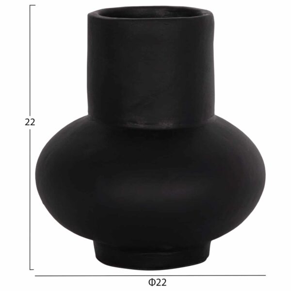 ΕΠΙΤΡΑΠΕΖΙΟ ΔΙΑΚΟΣΜΗΤΙΚΟ ΒΑΖΟ LEMA HM4664.01S ΤΕΡΑΚΟΤΑ ΣΕ ΜΑΥΡΟ--Φ22x22Υεκ. - Image 2