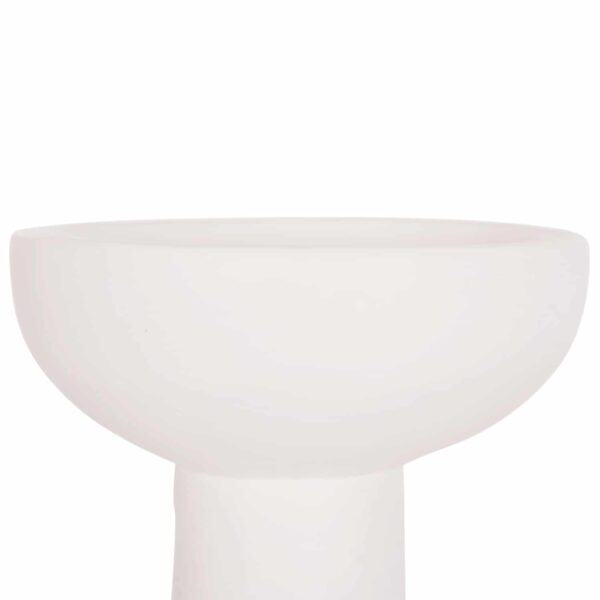 ΕΠΙΤΡΑΠΕΖΙΟ ΔΙΑΚΟΣΜΗΤΙΚΟ ΒΑΖΟ LEKKAN HM4664.02L ΤΕΡΑΚΟΤΑ ΣΕ ΛΕΥΚΟ--Φ18x38Υεκ. - Image 4