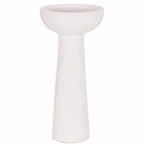 ΕΠΙΤΡΑΠΕΖΙΟ ΔΙΑΚΟΣΜΗΤΙΚΟ ΒΑΖΟ LEKKAN HM4664.02L ΤΕΡΑΚΟΤΑ ΣΕ ΛΕΥΚΟ--Φ18x38Υεκ.