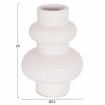 ΕΠΙΤΡΑΠΕΖΙΟ ΔΙΑΚΟΣΜΗΤΙΚΟ ΒΑΖΟ LEMA HM4664.02M ΤΕΡΑΚΟΤΑ ΣΕ ΛΕΥΚΟ--Φ22x29Υεκ. - Image 2