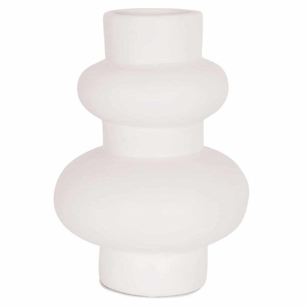 ΕΠΙΤΡΑΠΕΖΙΟ ΔΙΑΚΟΣΜΗΤΙΚΟ ΒΑΖΟ LEMA HM4664.02M ΤΕΡΑΚΟΤΑ ΣΕ ΛΕΥΚΟ--Φ22x29Υεκ. - Image 3