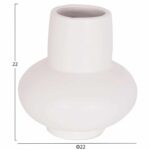 ΕΠΙΤΡΑΠΕΖΙΟ ΔΙΑΚΟΣΜΗΤΙΚΟ ΒΑΖΟ LEMA HM4664.02S ΤΕΡΑΚΟΤΑ ΣΕ ΛΕΥΚΟ--Φ22x22Υεκ. - Image 2