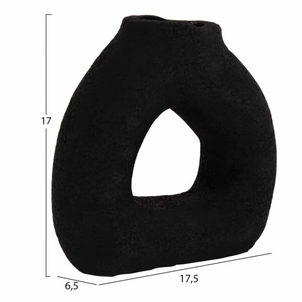 ΕΠΙΤΡΑΠΕΖΙΟ ΔΙΑΚΟΣΜΗΤΙΚΟ ΒΑΖΟ DECANT HM4667.01S ΤΕΡΑΚΟΤΑ ΣΕ ΜΑΥΡΟ--17.5x6.5x17Υεκ. - Image 2