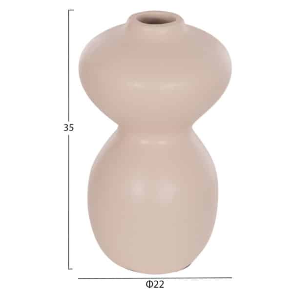 ΕΠΙΤΡΑΠΕΖΙΟ ΔΙΑΚΟΣΜΗΤΙΚΟ ΒΑΖΟ NELLY HM4669.02 ΤΕΡΑΚΟΤΑ ΣΕ ΚΡΕΜ--Φ22x35Υεκ. - Image 2