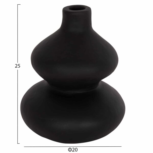 ΕΠΙΤΡΑΠΕΖΙΟ ΔΙΑΚΟΣΜΗΤΙΚΟ ΒΑΖΟ CHELIN HM4670S ΤΕΡΑΚΟΤΑ ΣΕ ΜΑΥΡΟ--Φ20x25Υεκ. - Image 2