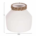 ΕΠΙΤΡΑΠΕΖΙΟ ΔΙΑΚΟΣΜΗΤΙΚΟ ΒΑΖΟ CAMMER HM4687.02XS ΤΕΡΑΚΟΤΑ ΣΕ ΛΕΥΚΟ--Φ16x15Υεκ. - Image 2