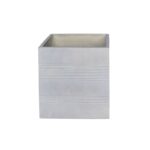 FLOWER POT-11 Σαγρέ Απόχρωση Beige 22x22x22cm - Image 3