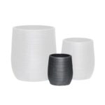 FLOWER POT-16 Φ23x26cm, Cement Απόχρωση Anthracite Φ23x26cm - Image 3